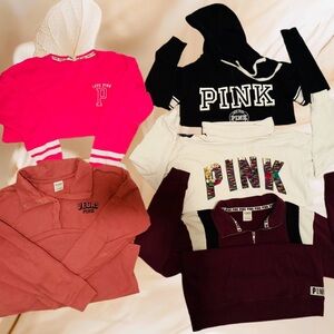 Lots of 5 pcs PINK Victoria's Secret Hoodies Size S and Oversize XS